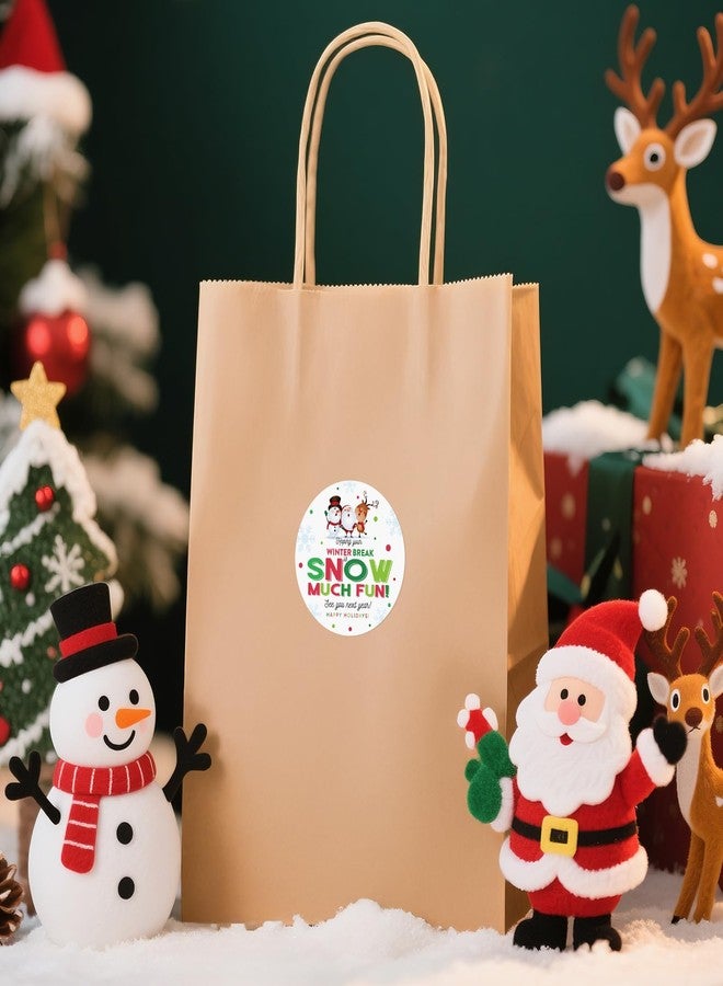 Anwyll Happy Holidays Stickers - 120Pcs 2Inch Holiday Envelope Seal Label Sticker Self Adhesive Merry Christmas Gift Stickers Hope Your Winter Break is Snow Much Fun Sticker for Card Student Teacher - Image 5